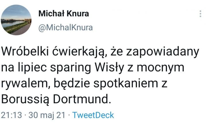 MOCNY SPARINGPARTNER dla Wisły Kraków!